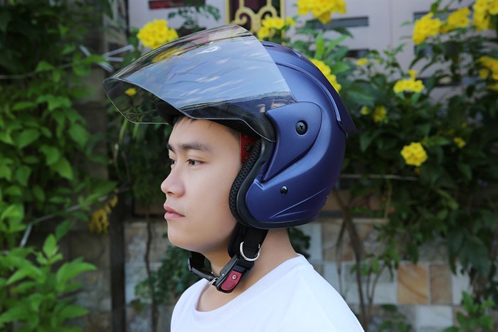 Mũ 3/4 size L Asia MT-115 xanh đen Màu Xanh đen