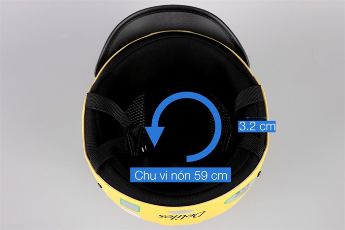 Mũ 1/2 size L Delites ATN05-VM vàng Màu Vàng