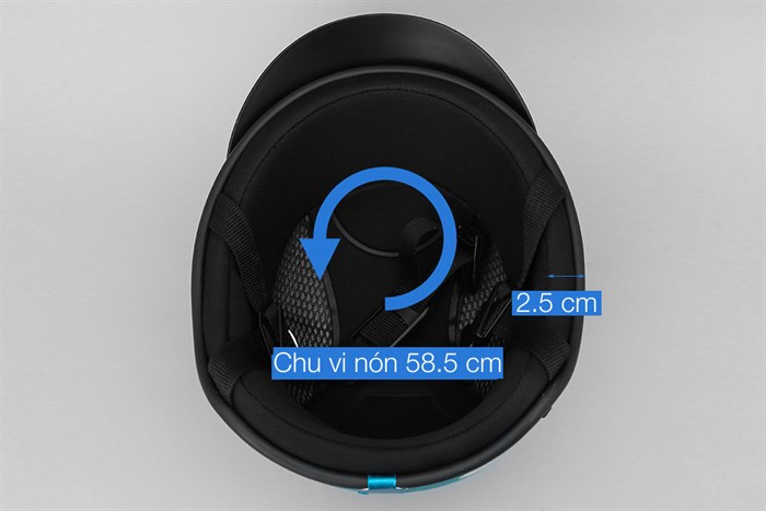 Mũ 1/2 size M Delites ATN04 xanh dương Màu Xanh Dương