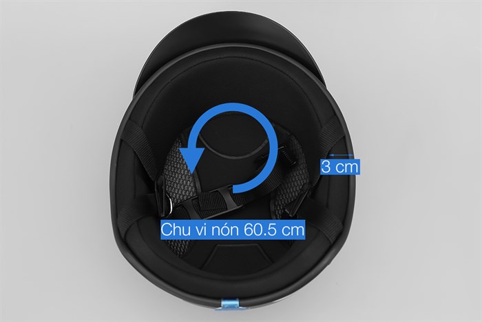 Mũ 1/2 size L Delites ATN04 đen xám Màu Đen - Xám