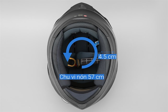 Mũ fullface Size XL Royal M138B đen Màu Đen