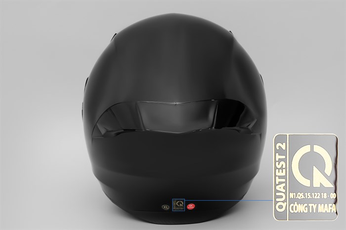 Mũ fullface Size XL Royal M138B đen Màu Đen