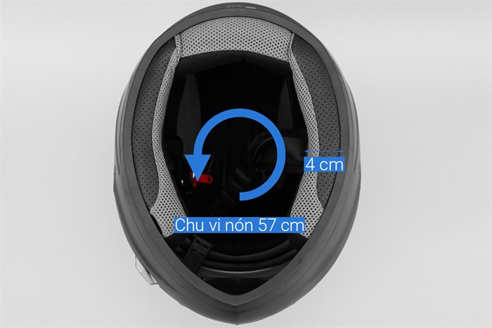 Mũ bảo hiểm fullface Size XL Royal M136 đen Màu Đen