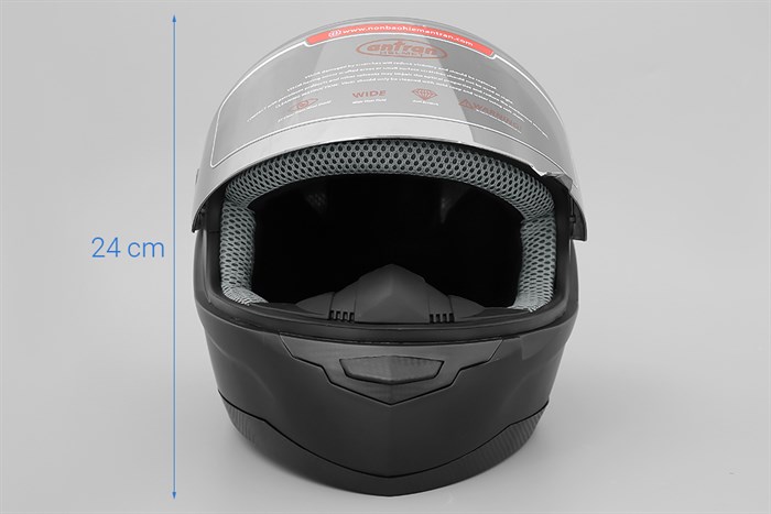 Mũ fullface size XL Boss ATN30K đen Màu Đen