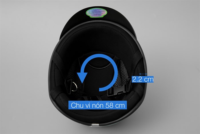 Mũ 1/2 size M Delites ATN04 bò sữa xanh dương Màu Xanh Dương