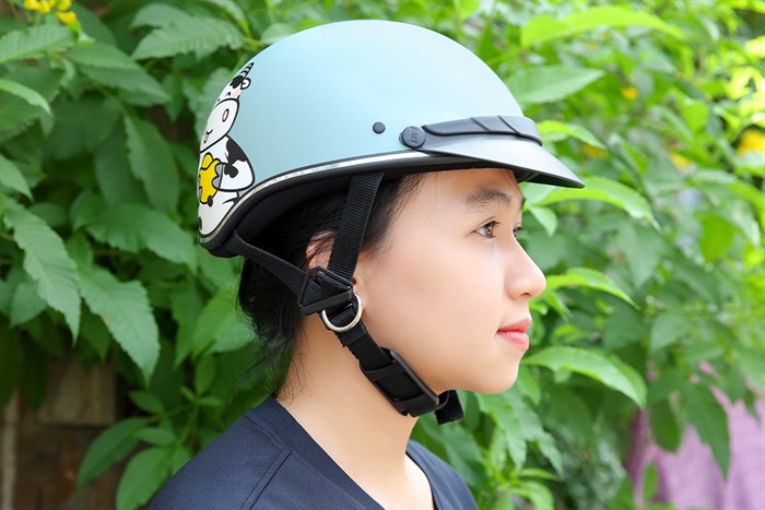 Mũ 1/2 size M Delites ATN04 bò sữa xanh dương Màu Xanh Dương