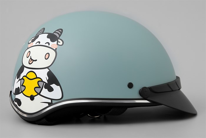 Mũ 1/2 size M Delites ATN04 bò sữa xanh dương Màu Xanh Dương