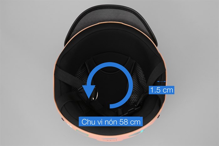 Mũ 1/2 size L Delites ATN05 cam Màu Cam