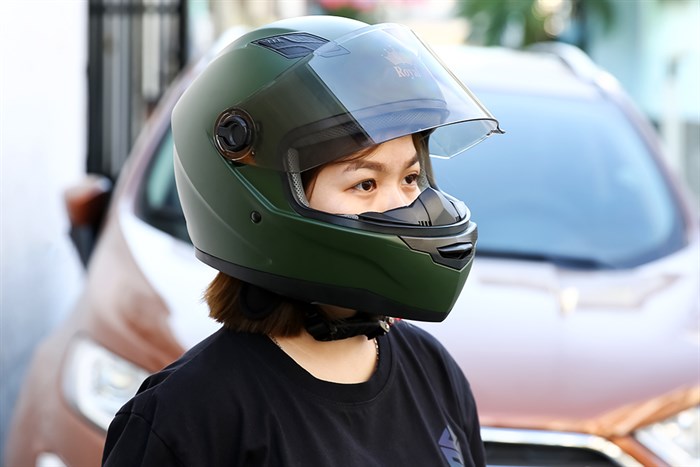 Mũ fullface Size XL Royal M136 xanh rêu Màu Xanh rêu