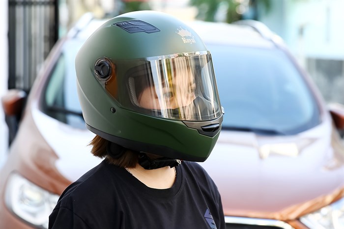 Mũ fullface Size XL Royal M136 xanh rêu Màu Xanh rêu