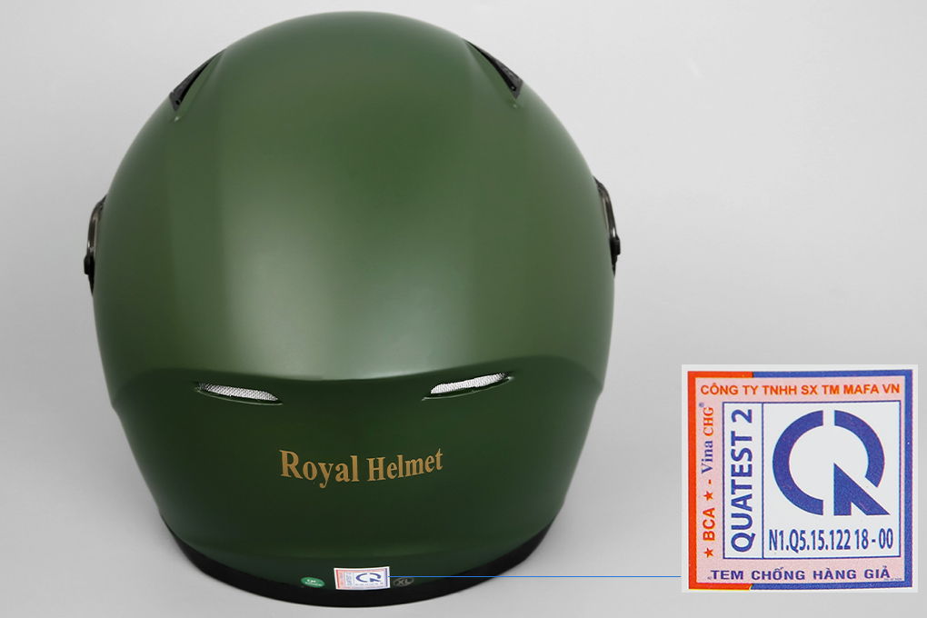 Mũ fullface Size XL Royal M136 xanh rêu
