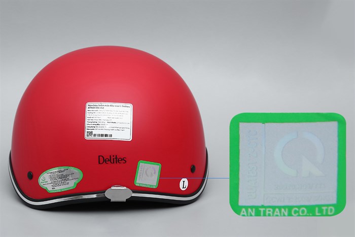 Mũ 1/2 size L Delites ATN04 Đỏ mờ Màu Đỏ