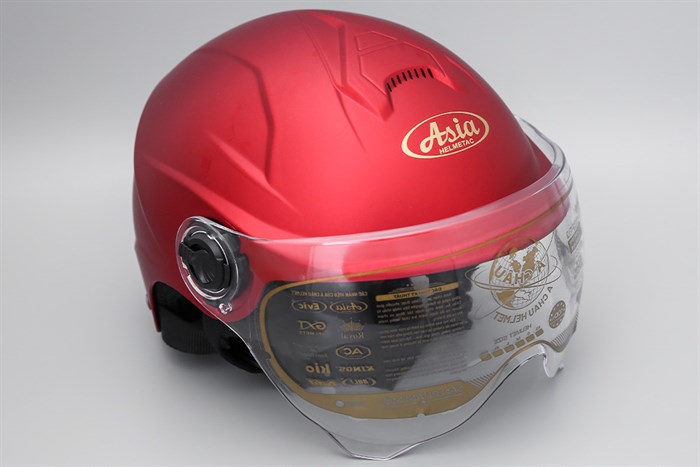 Mũ 1/2 size L Asia MT-179K đỏ Màu Đỏ