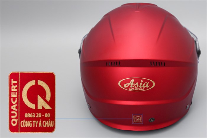 Mũ 1/2 size L Asia MT-179K đỏ Màu Đỏ