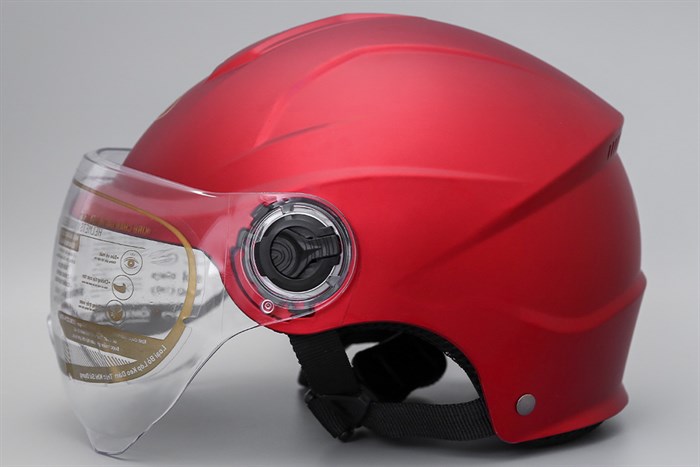 Mũ 1/2 size L Asia MT-179K đỏ Màu Đỏ