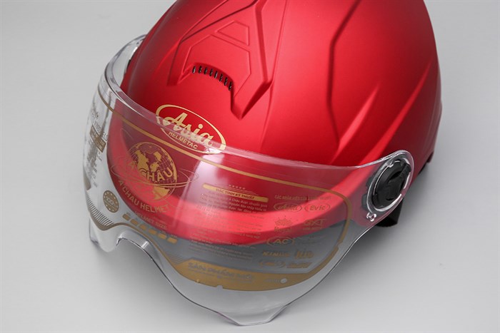 Mũ 1/2 size L Asia MT-179K đỏ Màu Đỏ