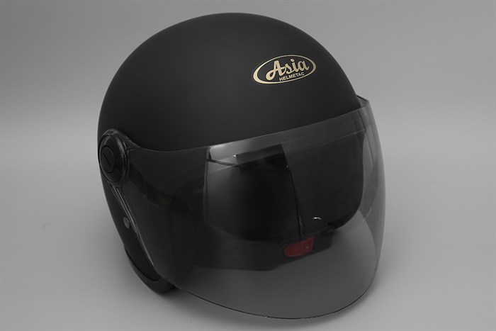 Mũ 3/4 size L Asia MT-124K đen Màu Đen