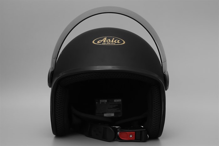 Mũ 3/4 size L Asia MT-124K đen Màu Đen