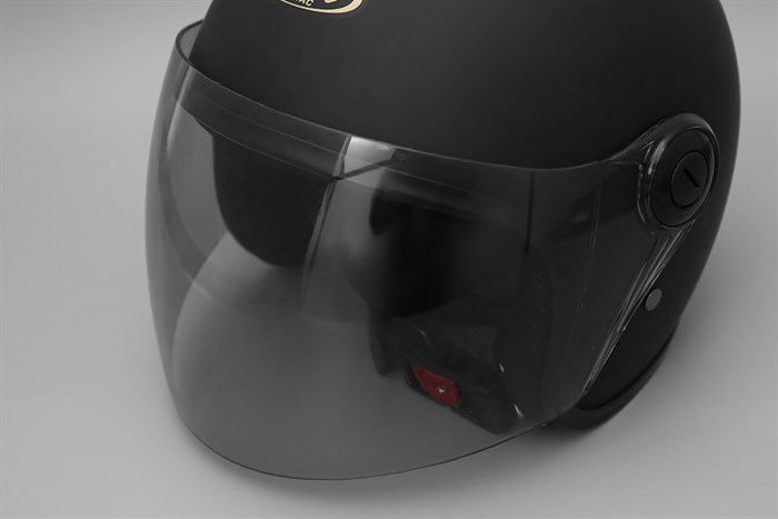 Mũ 3/4 size L Asia MT-124K đen Màu Đen