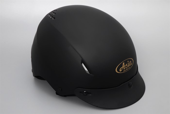 Mũ 1/2 size L Asia MT-155 đen mờ Màu Đen