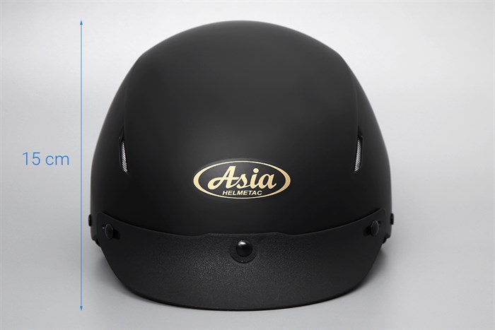 Mũ 1/2 size L Asia MT-155 đen mờ Màu Đen