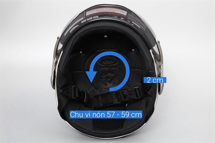 Mũ 1/2 size L Asia MT-118K xám Màu Xám