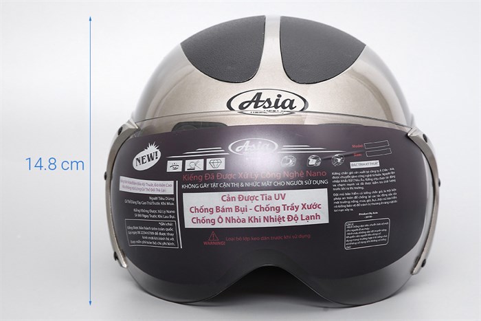 Mũ 1/2 size L Asia MT-118K xám Màu Xám