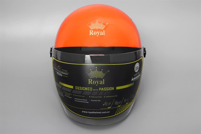 Mũ trẻ em 3/4 size S Royal M20KS cam Màu Cam