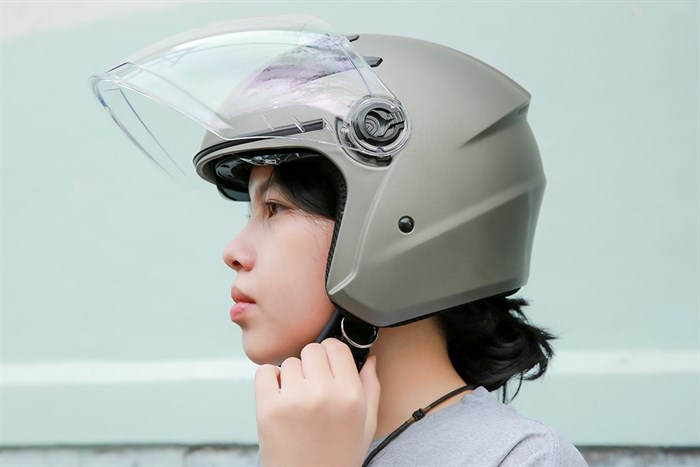 Mũ 3/4 size L Royal M268 xám mờ Màu Xám