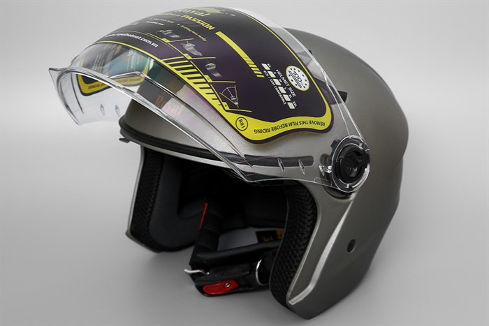 Mũ 3/4 size L Royal M268 xám mờ Màu Xám