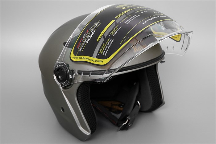 Mũ 3/4 size L Royal M268 xám mờ Màu Xám