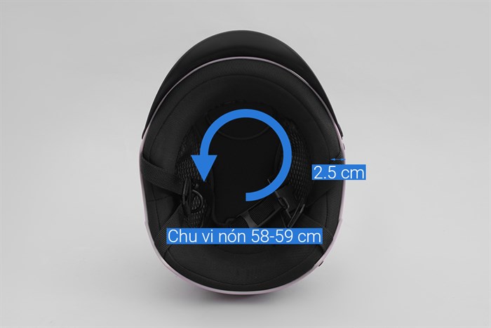 Mũ 1/2 size L Delites ATN10 tím Màu Tím