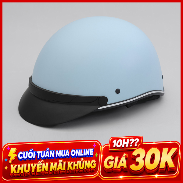 Mũ 1/2 size L Delites ATN04 xanh dương nhạt