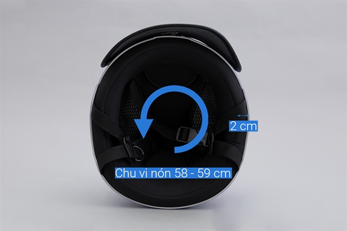 Mũ 1/2 size L Delites ATN05 tím xanh Màu Xanh tím