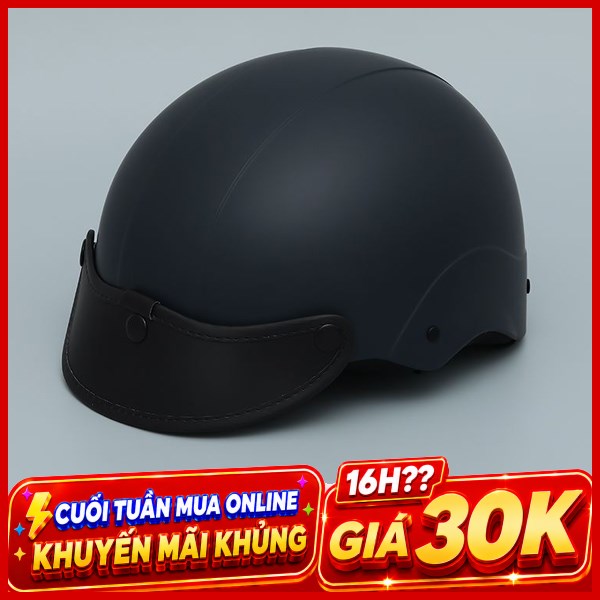 Mũ 1/2 size XL Delites ATN05 xanh đen