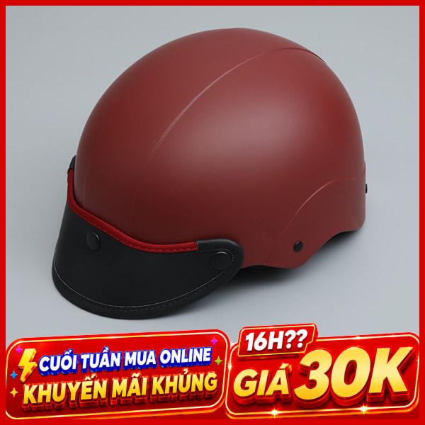 Mũ 1/2 size XL Delites ATN05 đỏ nâu