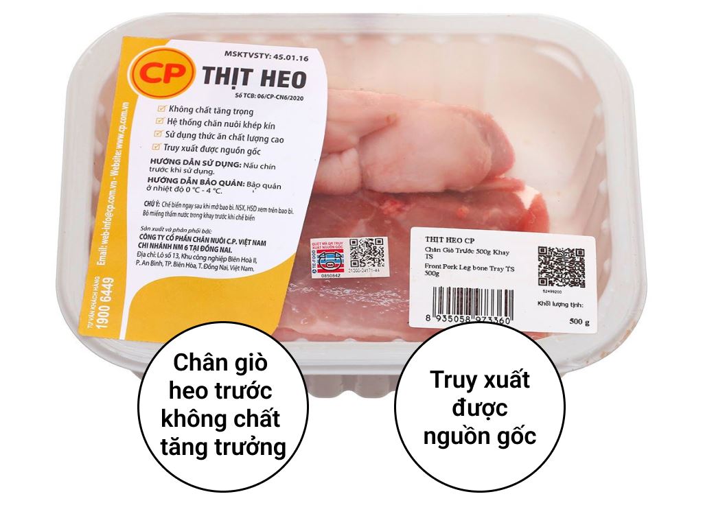 Chân giò heo trước C.P khay 500g (1-3 miếng) 7