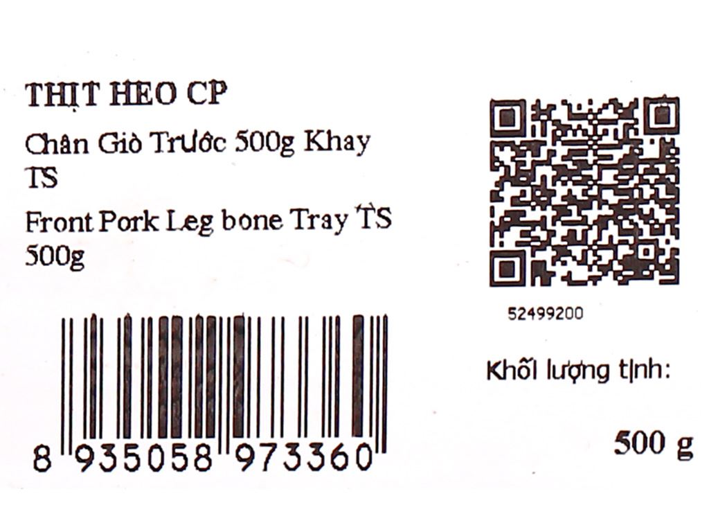 Chân giò heo trước C.P khay 500g (1-3 miếng) 14