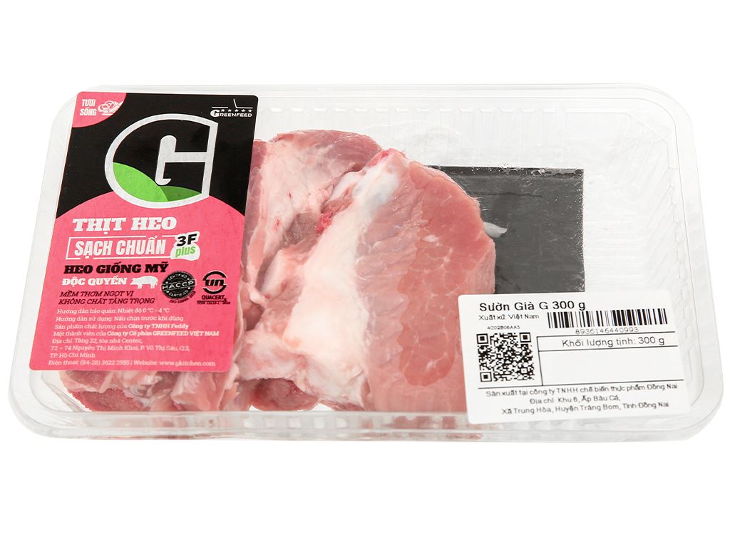 Sườn già heo G khay 300g (2-4 miếng) 1