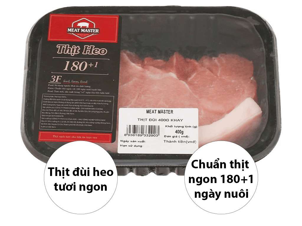 Thịt đùi heo Meat Master khay 400g tại Bách hoá XANH