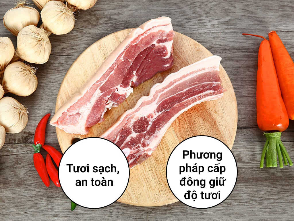 Ba rọi heo nhập khẩu tại Bách hoá XANH