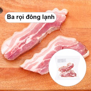 Ba rọi heo nhập khẩu đông lạnh túi 500g