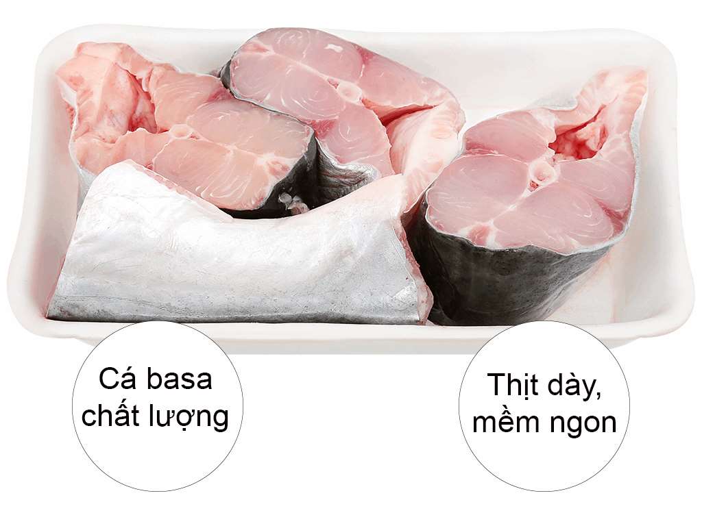 Cá basa cắt khúc khay 500g