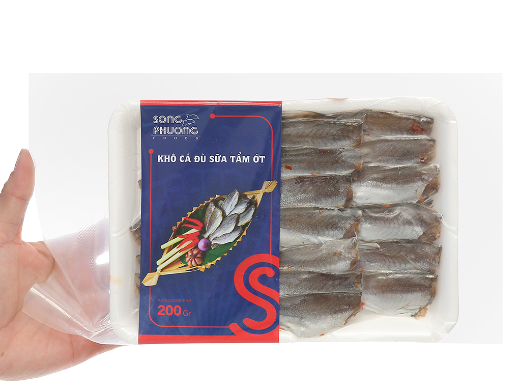 Khô cá đù sữa tẩm ớt khay 200g (30 - 36 con) 8