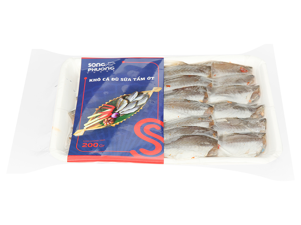 Khô cá đù sữa tẩm ớt khay 200g (30 - 36 con) 2