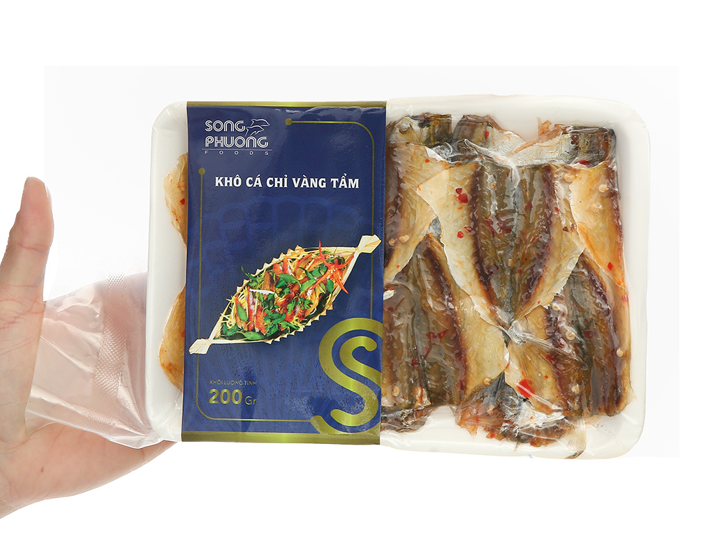 Khô cá chỉ vàng tẩm gia vị khay 200g (36 - 40 con) 8