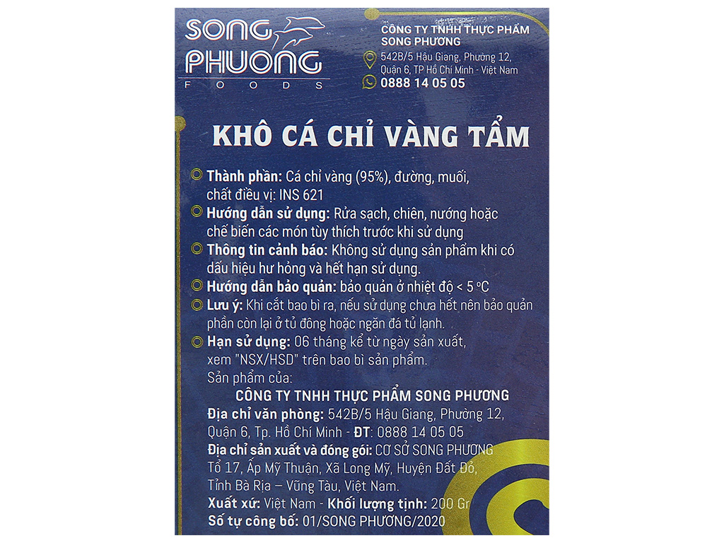 Khô cá chỉ vàng tẩm gia vị khay 200g (36 - 40 con) 9