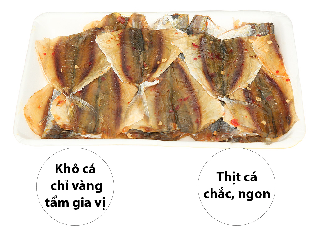 Khô cá chỉ vàng tẩm gia vị khay 200g (36 - 40 con) 1