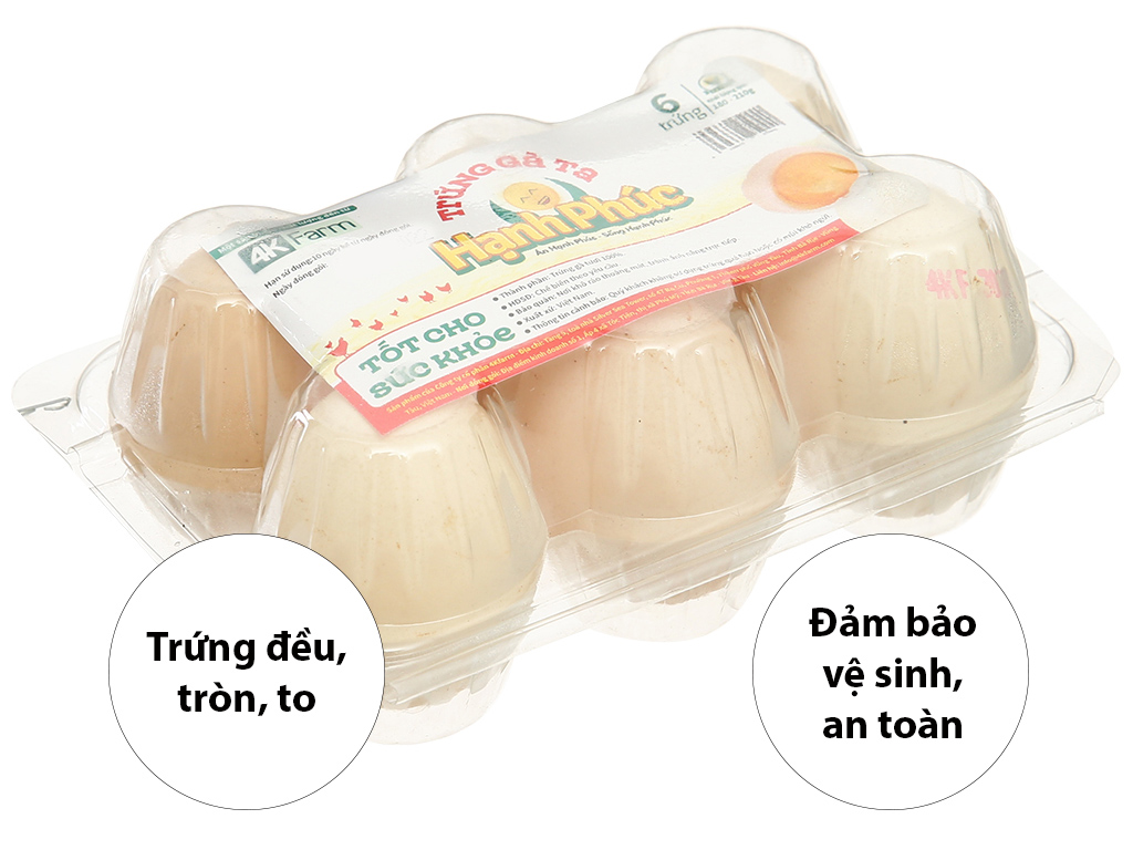 Hộp 6 trứng gà ta V.Farm 1