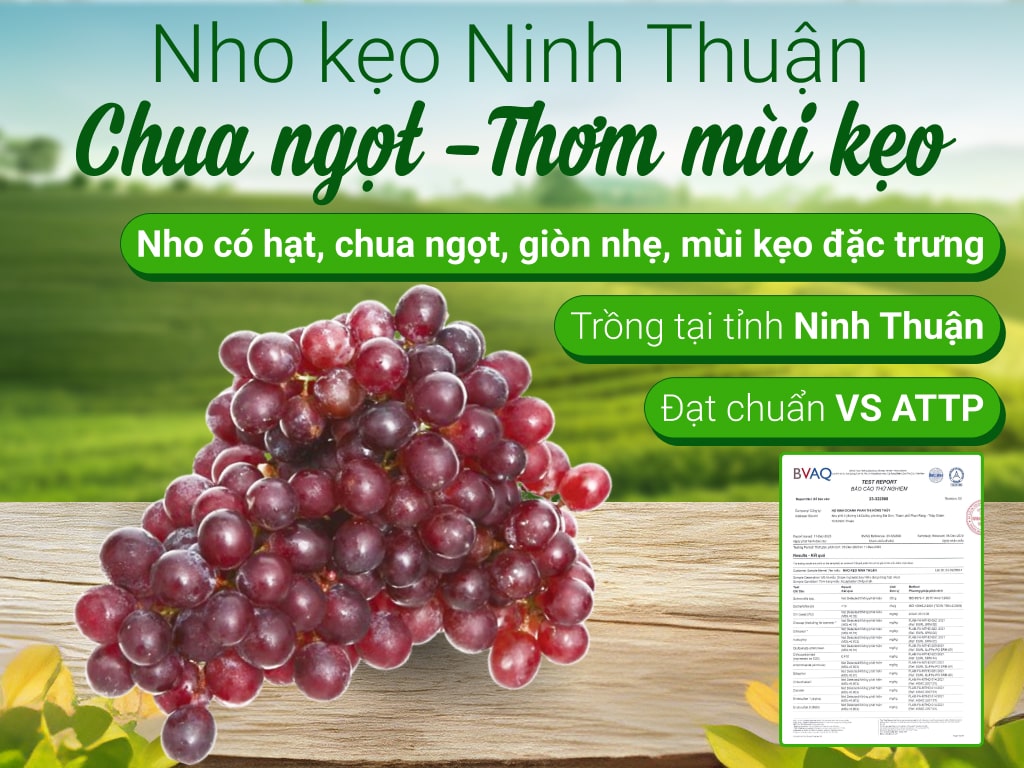 3. Thành phần dinh dưỡng trong nho